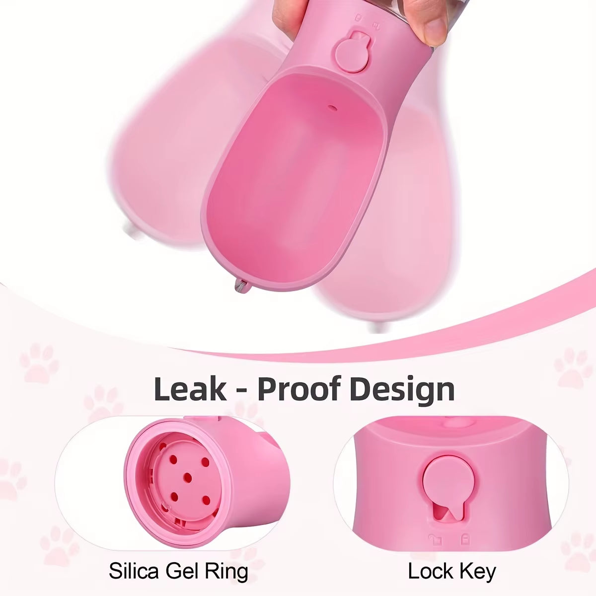 1Pc Dog Cat Water Bottle Portable Pet Water Bottle with Food Container Outdoor Water Dispenser Leak Proof Water Bottles for Dogs