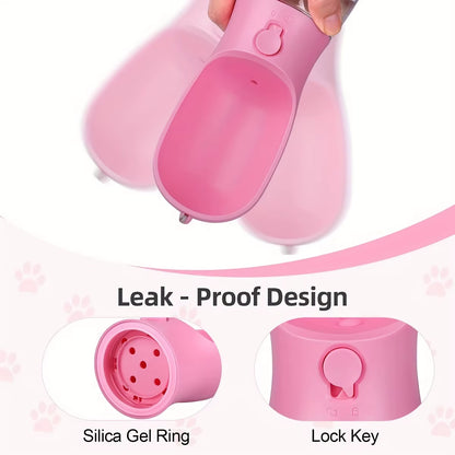 1Pc Dog Cat Water Bottle Portable Pet Water Bottle with Food Container Outdoor Water Dispenser Leak Proof Water Bottles for Dogs